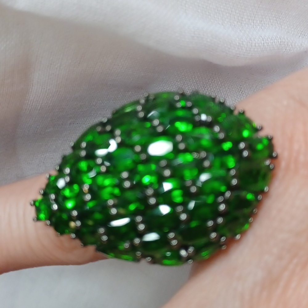 Chrome diopside ring. - Picture 3 of 10